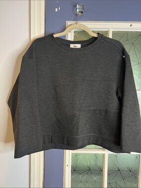 BYU small Dark Charcoal Gray Cropped Sweatshirt